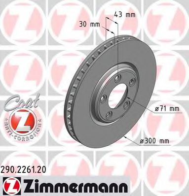 ZIMMERMANN 290226120 Тормозной диск