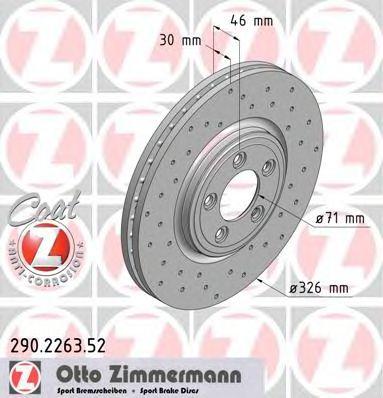ZIMMERMANN 290226352 Тормозной диск
