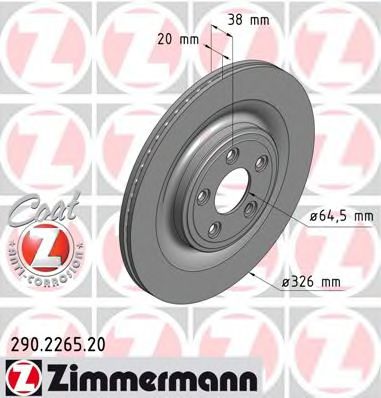 ZIMMERMANN 290226520 Тормозной диск