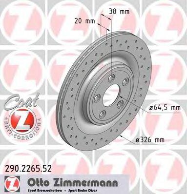 ZIMMERMANN 290226552 Тормозной диск