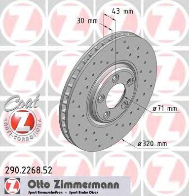 ZIMMERMANN 290226852 Тормозной диск