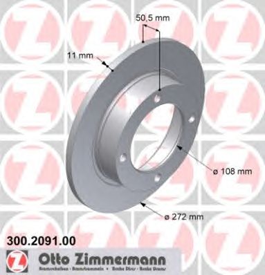 ZIMMERMANN 300209100 Тормозной диск