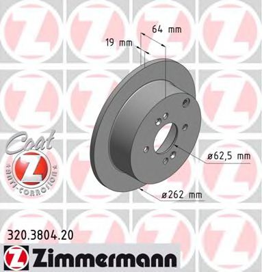 ZIMMERMANN 320380420 Тормозной диск