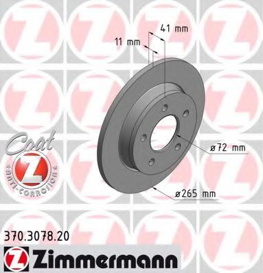 ZIMMERMANN 370307820 Тормозной диск