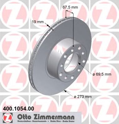 ZIMMERMANN 400105400 Тормозной диск