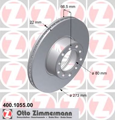ZIMMERMANN 400105500 Тормозной диск