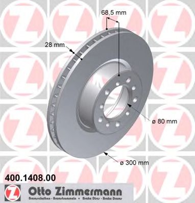 ZIMMERMANN 400140800 Тормозной диск