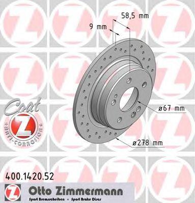 ZIMMERMANN 400142052 Тормозной диск
