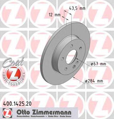 ZIMMERMANN 400142520 Тормозной диск