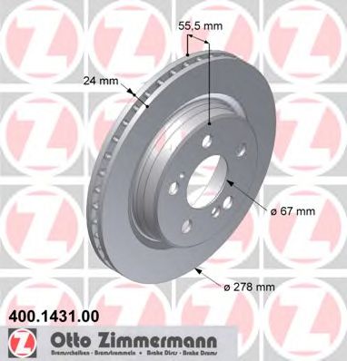 ZIMMERMANN 400143100 Тормозной диск