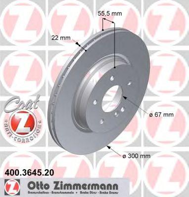 ZIMMERMANN 400364520 Тормозной диск