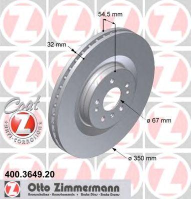 ZIMMERMANN 400364920 Тормозной диск
