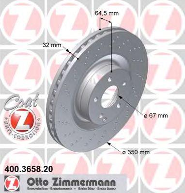 ZIMMERMANN 400365820 Тормозной диск