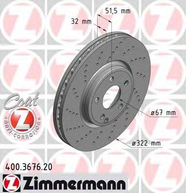 ZIMMERMANN 400367620 Тормозной диск