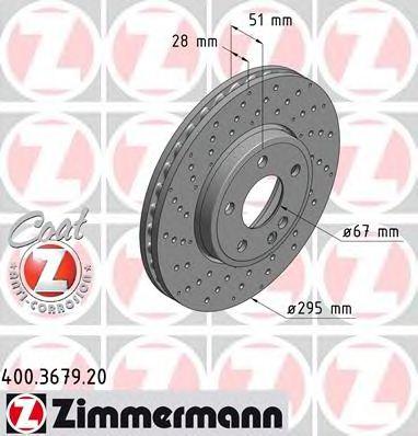 ZIMMERMANN 400367920 Тормозной диск
