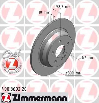 ZIMMERMANN 400369220 Тормозной диск