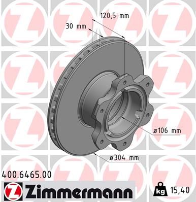 ZIMMERMANN 400646500 Тормозной диск