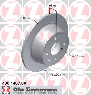 ZIMMERMANN 430146700 Тормозной диск