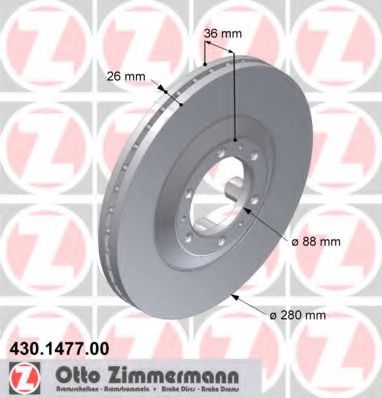 ZIMMERMANN 430147700 Тормозной диск