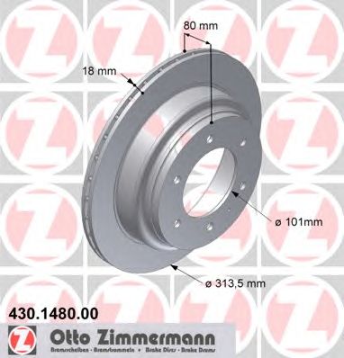 ZIMMERMANN 430148000 Тормозной диск