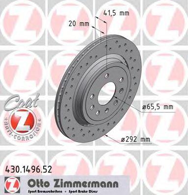 ZIMMERMANN 430149652 Тормозной диск