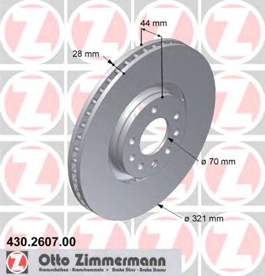 ZIMMERMANN 430260700 Тормозной диск