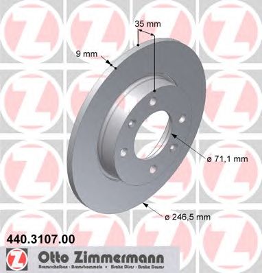 ZIMMERMANN 440310700 Тормозной диск