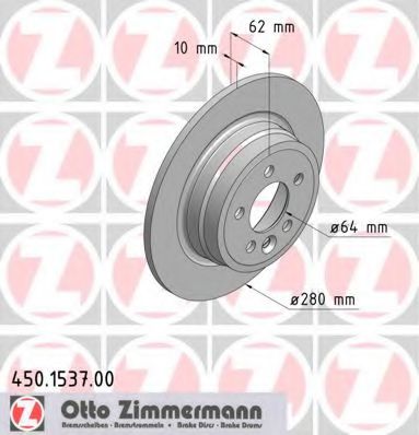 ZIMMERMANN 450153700 Тормозной диск