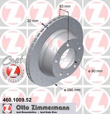 ZIMMERMANN 460100952 Тормозной диск