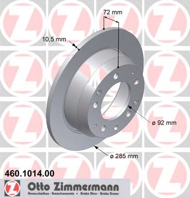 ZIMMERMANN 460101400 Тормозной диск