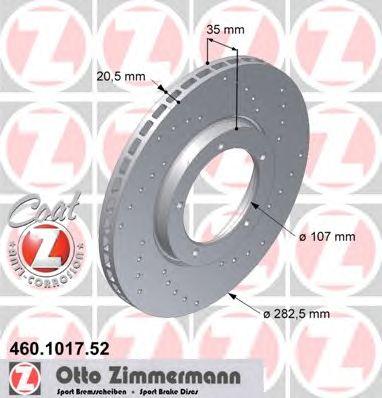 ZIMMERMANN 460101752 Тормозной диск