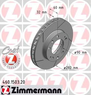 ZIMMERMANN 460150320 Тормозной диск