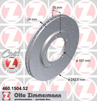 ZIMMERMANN 460150452 Тормозной диск