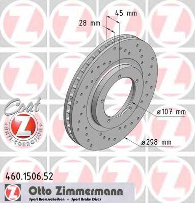 ZIMMERMANN 460150652 Тормозной диск