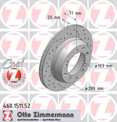 ZIMMERMANN 460151152 Тормозной диск