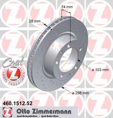 ZIMMERMANN 460151252 Тормозной диск