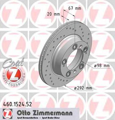 ZIMMERMANN 460152452 Тормозной диск