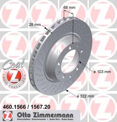 ZIMMERMANN 460156720 Тормозной диск