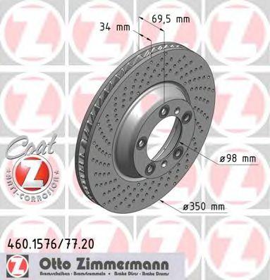 ZIMMERMANN 460157620 Тормозной диск