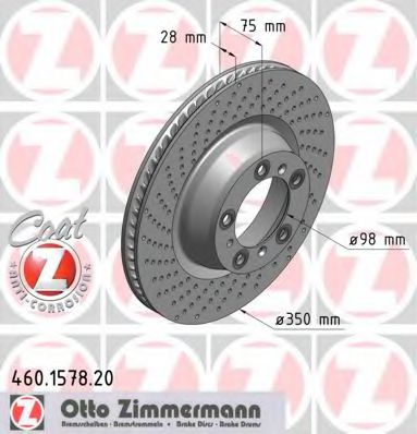 ZIMMERMANN 460157820 Тормозной диск