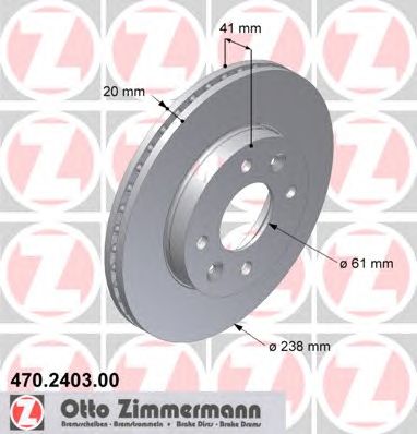 ZIMMERMANN 470240300 Тормозной диск