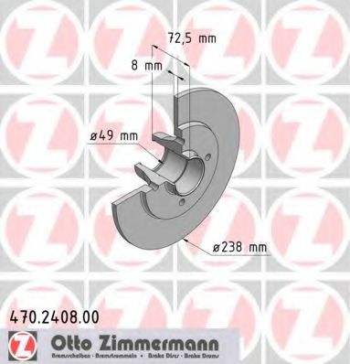 ZIMMERMANN 470240800 Тормозной диск