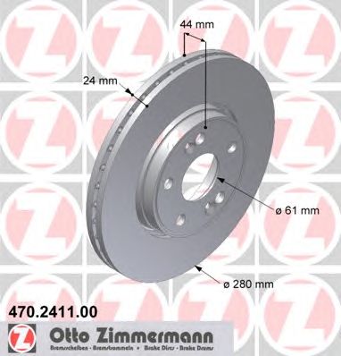 ZIMMERMANN 470241100 Тормозной диск