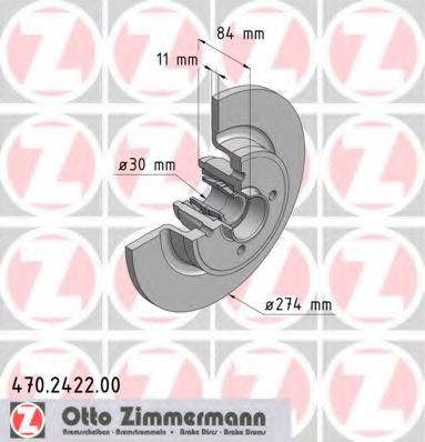 ZIMMERMANN 470242200 Тормозной диск