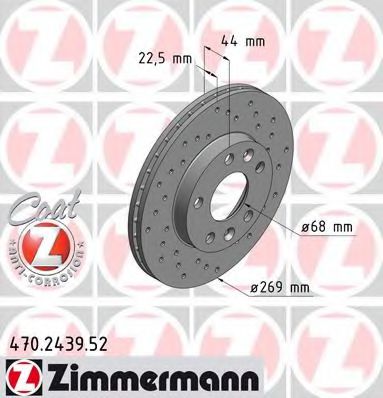 ZIMMERMANN 470243952 Тормозной диск
