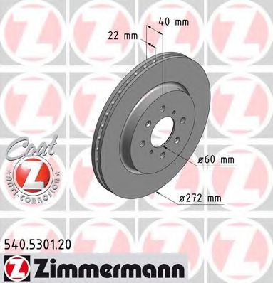 ZIMMERMANN 540530120 Тормозной диск