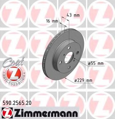 ZIMMERMANN 590256520 Тормозной диск