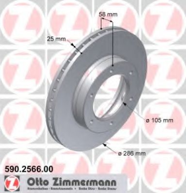 ZIMMERMANN 590256600 Тормозной диск