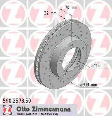 ZIMMERMANN 590257350 Тормозной диск
