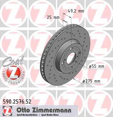 ZIMMERMANN 590257652 Тормозной диск